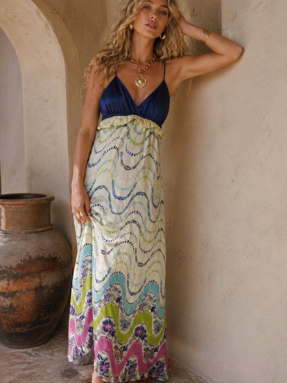 Anthropologie Mermaid 100% Silk Slip Dress